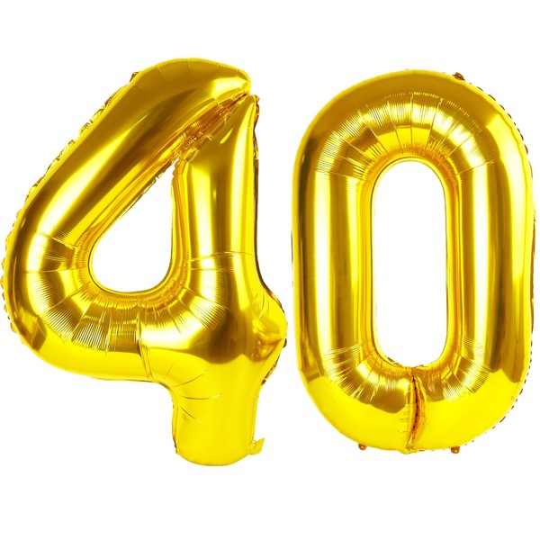 40 Inch Gold Balloon Number 40 Balloon,Jumbo Mylar Foil Helium