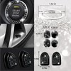NBTEPEM 27 PCs Black Bling Car Accessories Set for Women,