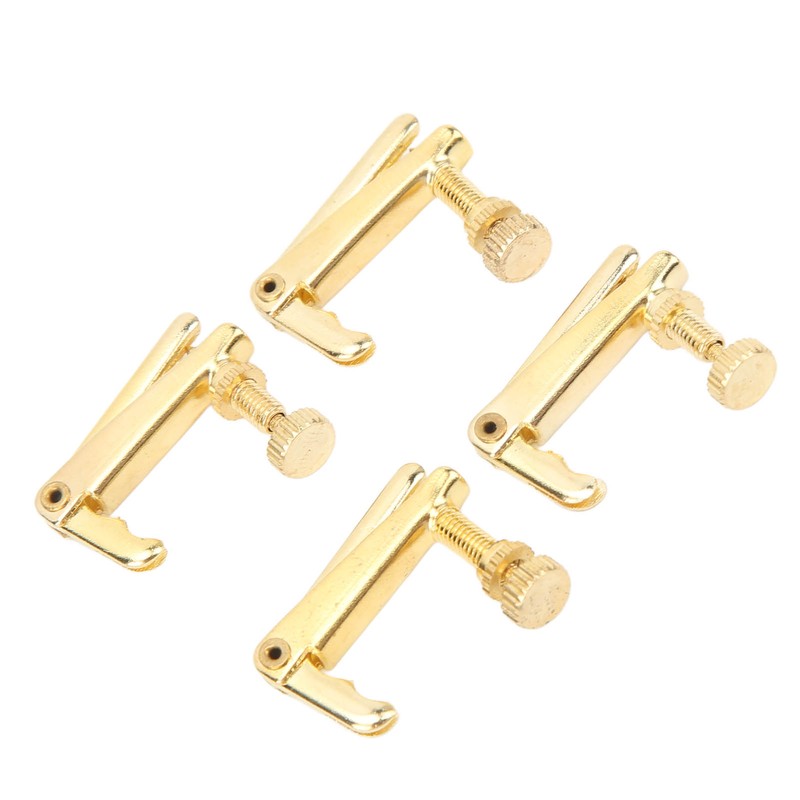 4PCS Violin Fine Tuner Golden Metal Wear Resistant String Fine
