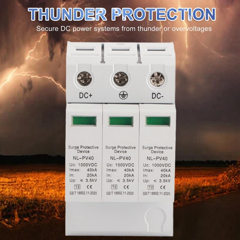 Surge Protective Device 20‑40KA 3P 1000V Photovoltaic PV Voltage Protection