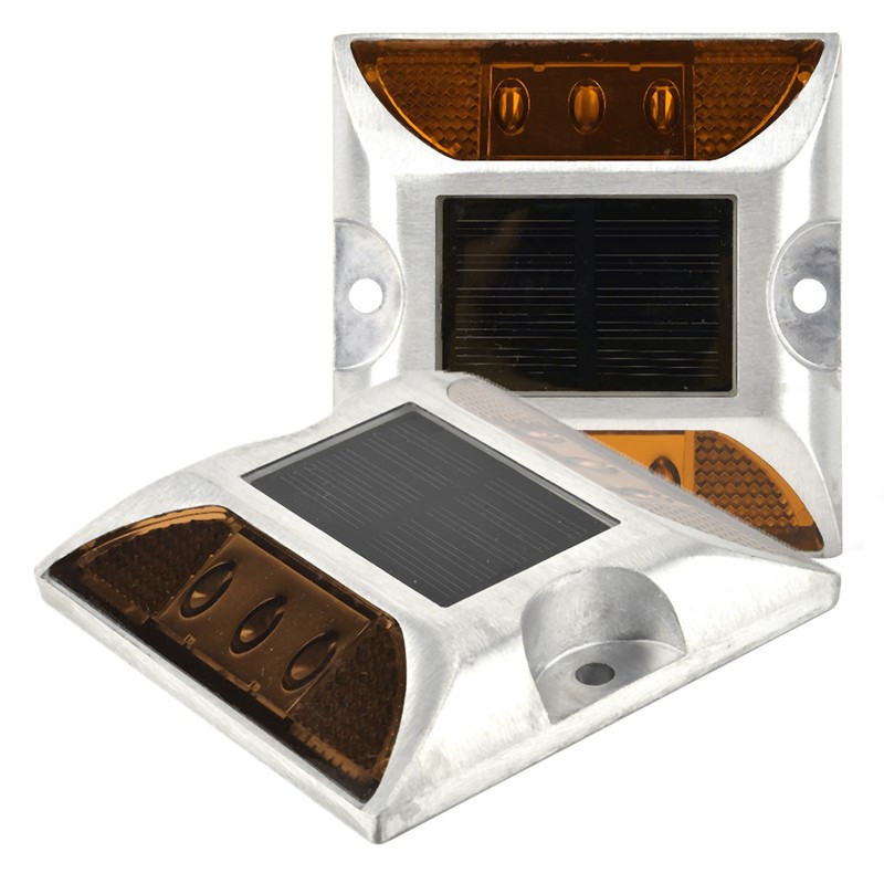 6 LED Solar Power Ground Marker Lights Waterproof Outdoor Driveway