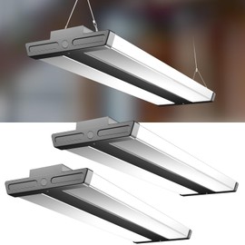 Lightdot 2 Pack LED High Bay Shop Lights, 4FT (Large Area) 265W 37100LM [Eqv.1000W MH/HPS] 5000K Daylight Linear Hanging Light for Garage Warehouse Gyms, 10 Lamp Fluorescent Fixture Replacement