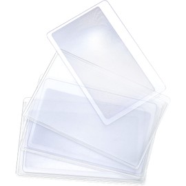 3 Pieces Credit Card Size Magnifying Glass Fresnel Magnification Lens Reading Magnifying Glass Lens Plastic Bag Magnifier Card 3 x Magnifying Glass Reading Aid Aid Fresnel Lens for Reading and Fire