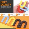 Rustark 200Pcs 4 Sizes Plastic Shims U Shaped Horseshoe Shim