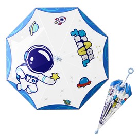 HOUSTIN Kids Umbrella, Clear Bubble Umbrella for Ages 3-10 Children, 38" Lightweight,Fun Design for Girls & Boys Outdoor Use (TXYHY)