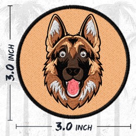 German Shepherd Patch for Clothes K9 Police Dog Breed – Embroidered Iron on Patch for Backpack Jacket - Fabric Patches for Clothes Souvenirs & Gifts for Animal Lovers ID45095