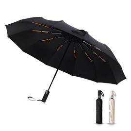 JOYTOKEN 100% Sun Umbrella, UV Protection, 100% Light Shade, 100% Light Shading Ratio, 100% Light Shading Rate, One-Touch Automatic Open/Close, Rain or Shine, Foldable, Lightweight, Heat Blocking