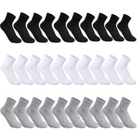 15 Pares Calcetines para Hombre y Mujer, Calcetas Deportivas Algodon Transpirables, Calcetines Medias, Calcetines Moderados Paquete de 15pares