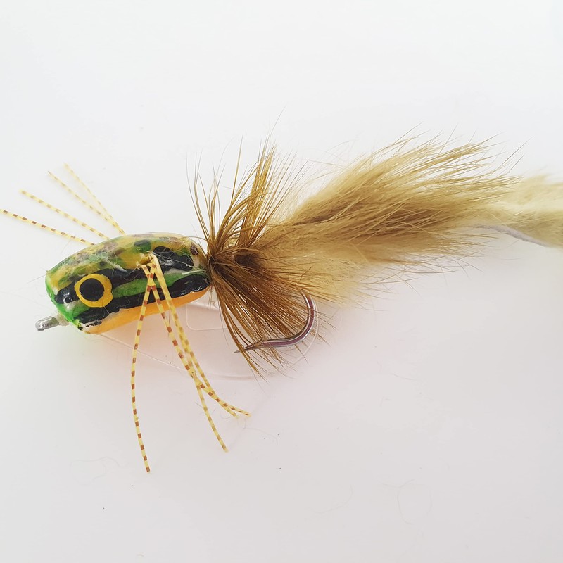 FISHIN ADDICT Frog pike fishing fly zonker Size 2 /