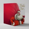 BREITENWERK A4 XXL Christmas Card Santa Claus with Envelope -