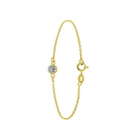 Lucardi - Damen Armband mit Armreif und Plattierung - Schmuck - Geschenk Gold