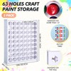 Sunnychicc 2 Pcs 63 Holes Craft Paint Storage Organizer Vertical