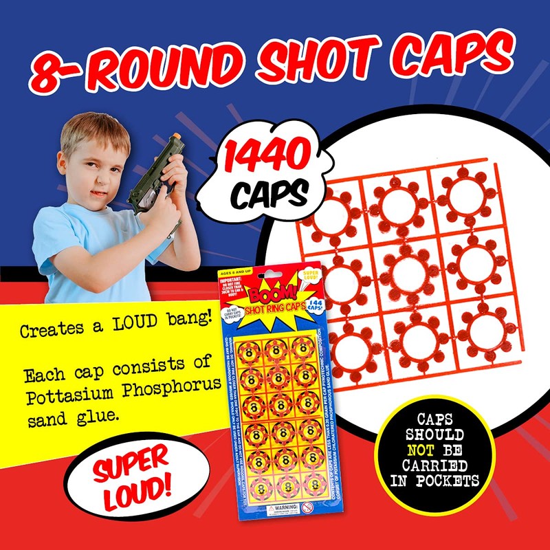 Party Central Shot Cap Ring 144-Piece Set for Toy