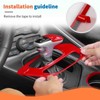JeCar 3pcs for Challenger Red Interior Trim Kit Interior Accessories