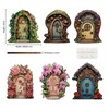 Nerciony Wooden Fairy Doors for Garden – 6pcs Miniature Door