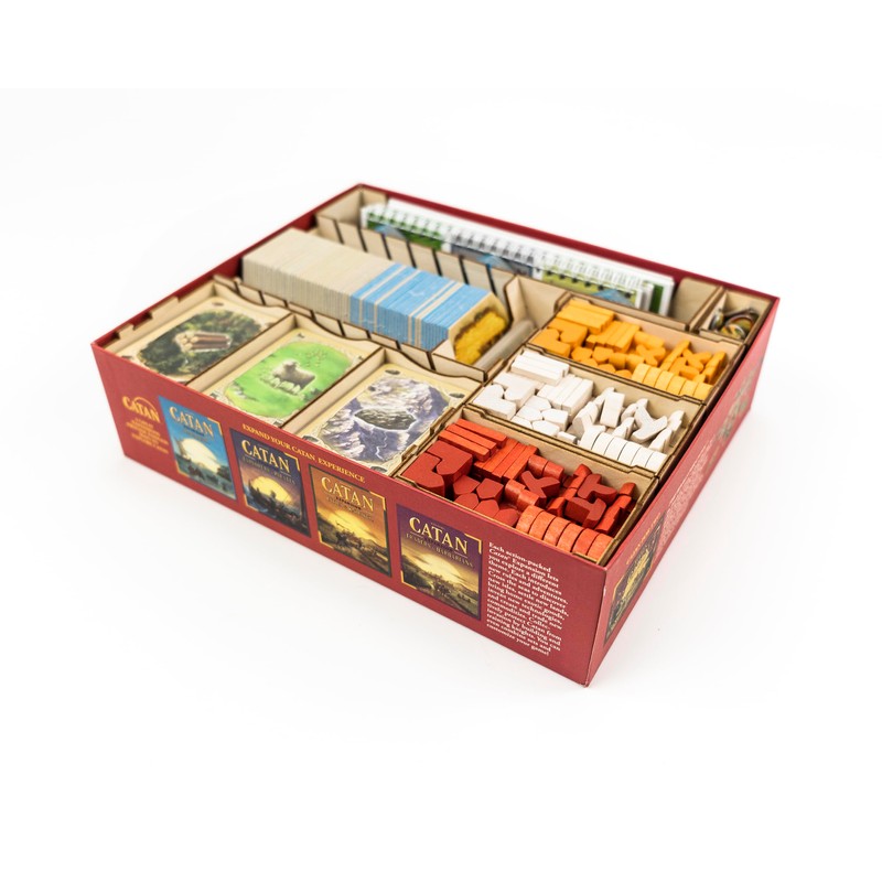 Gaming Trunk Organizer for Catan 5th Edition. Settlers Organizer (Natural)