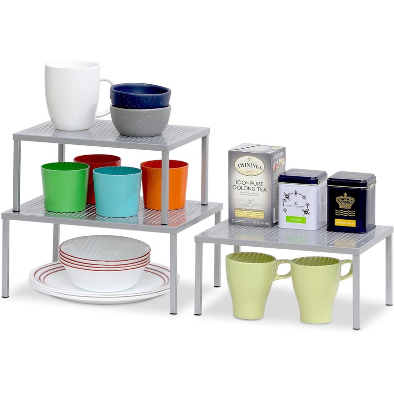 Simple Houseware Metal Top Expandable Stackable Kitchen Cabinet and Counter