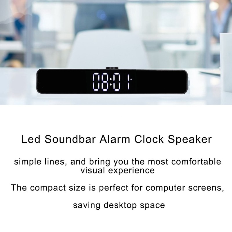 G12 Wireless Bluetooth Clock Speaker with LED Mirror Design Multi