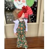 YOKJZJD Toddler Baby Girl Christmas Outfit Gingerbread Man Suspender Romper