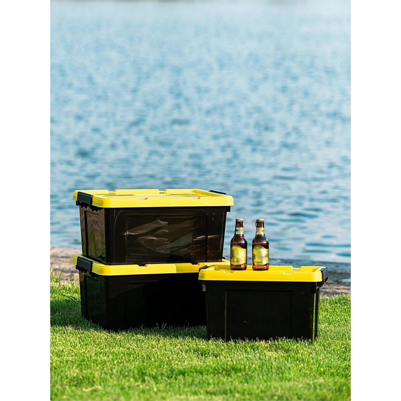 Cetomo 95Qt*6 Plastic Storage Bins, Tote Storage Box with Handle,