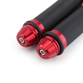 Handlebar Grips Motorcycle 22 mm, Tbest Motorcycle Handlebar Grips 22 mm 7/8 Inch Universal Bicycle Motorcycle Scooter Grip Rubber CNC Aluminium Rubber Handlebar Gel Grips Non-Slip Motorcycle Grips