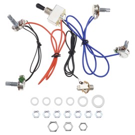 The Lord of the Tools Guitar Wiring Kit Compatible with LP Electric Guitar 3 Way Toggle Switch 2 Volume 2 Tone 1 Jack Replacement Electric Guitar Wiring Harness Kit