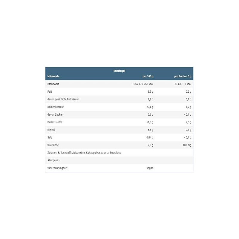 Royal Flavour, Aroma Powder, 250 g Tub, Rum Ball