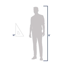 Pacific Arc Drafting Triangle, 12-inch, 30/60/90 Degrees, Fluorescent Orange