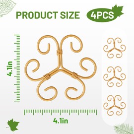 Yeomant 4PCS Iron Monstera Support, Uniquely Designed Plant Support Stakes for Indoor Plants, Stable Plant Stakes and Supports, Turtle Shell Bamboo Clamp Set for Thriving Growth