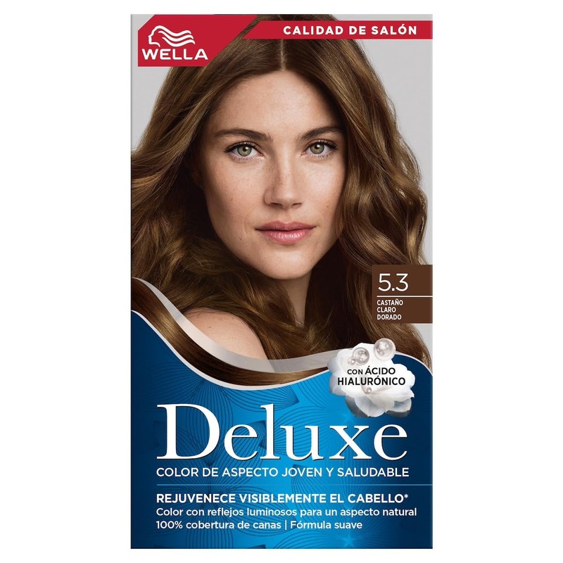 Wella Deluxe, Tinte Permanente 5.3 Castaño Claro Dorado, 207 G