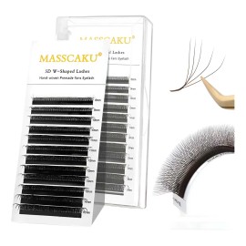 Masscaku Extensiones De Pestañas 5d W Shape 8-15mm Mix 0.07d