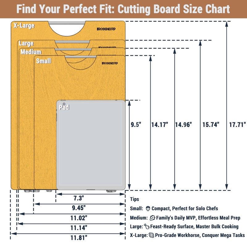 Brosisincorp Real Solid Sapele Cutting Board One Piece No Glue