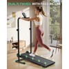 AKLUER Manual Treadmill with Incline - Dual Flywheel, Non-Electric for