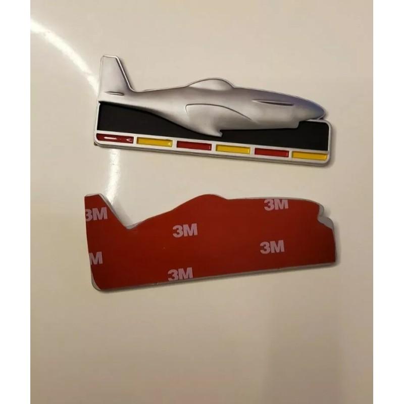 Mustang 2x Mustang Roush P-51 Jet Side Fender Emblem Badge