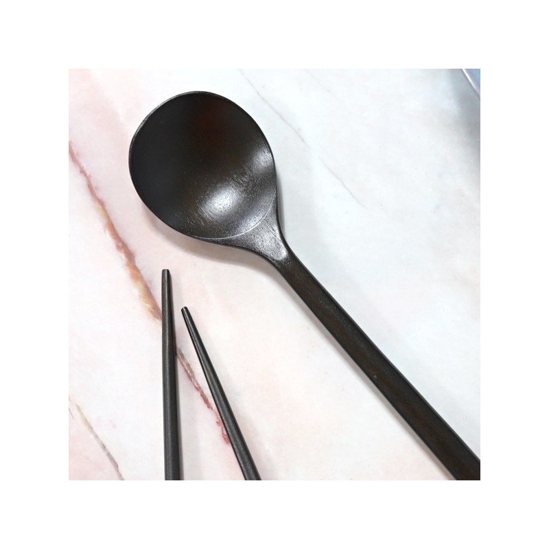 [Best Deco] Walnut natural lacquered spoon set, jujube wooden tableware,