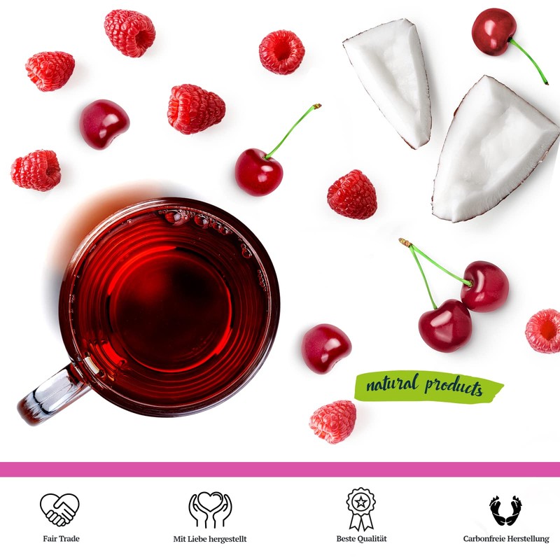 LORAN Raspberry Cherry Set, Raspberry Cherry Fruit Tea, Loose 200