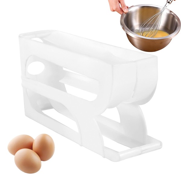 Automatic Egg Rolling Dispenser - 3-Tier Automatic Egg Rolling Holder,Space-Saving