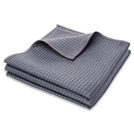 Ynkkvre 2 x Absorbent Waffle Cloth for Car Windows and Window Cloth, Microfibre Drying Cloth, Extremely Absorbent and Gentle on Paint Thanks to Soft, for Cleaning Car and Motorcycle, 40 x 40 cm