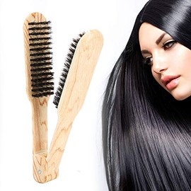 Peine de peluquería profesional para alisar el cabello, diseño V con doble cepillo antiestático, ideal para uso en el hogar y salón                   