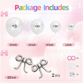 Bow Balloons (Pearl White)