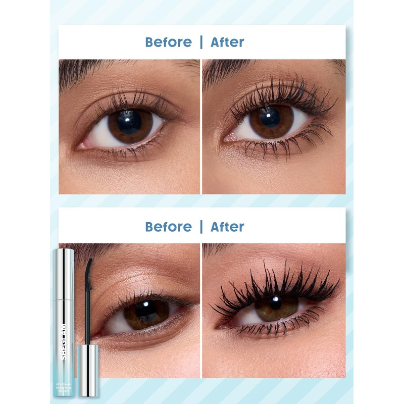 SHEGLAM Lift & Elevate Lengthening Mascara Lengthening Waterproof Mascara,Vegan &