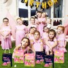 16pcs Pink Camping Paper Gift Bags Camping Girl Camping Birthday