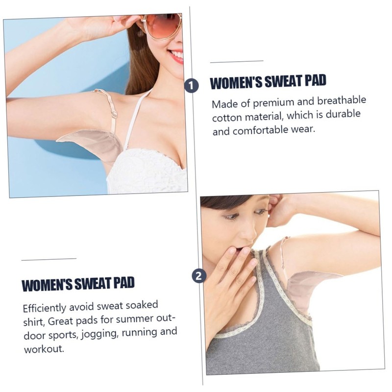 Healeved 2sets Sweat Patch Reusable Armpit Blocker Dress Shield Pads