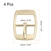 sourcing map Metal Roller Buckle, 4Pcs 0.75" Single Prong Belt
