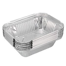 sourcing map 5" x 4" Aluminum Foil Pans, 8.8oz Disposable Trays Containers for Kitchen Roasting Baking Cooking 35pcs