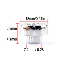 RTRHINOTUNING 50pcs 13mm/0.51in Wheel Rim Rivets for 7.2mm/0.28in Hole Replacement Wheel Lip Rivets Nuts ABS Plastic Chrome Silver