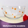 GAC Elegant Large Glass Serving Bowl with Designed with Gold