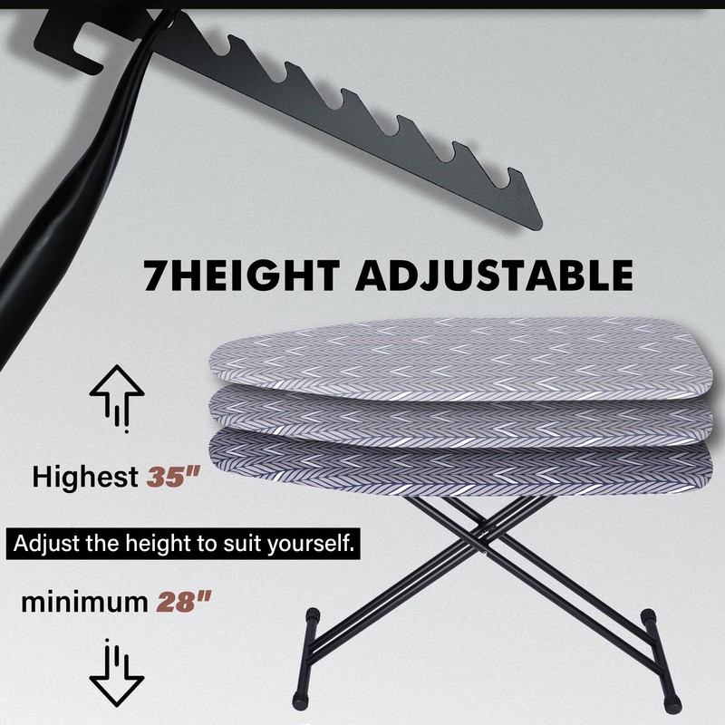veiox Ironing Board Full Size, Metal Construction Iron Board with