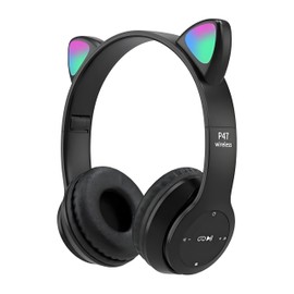 Upgraded Hybrid Noise Cancelling Wireless Bluetooth Headphones Over Ear with Mic Soft-Earpads HiFi Stereo Foldable Lightweight Headset Deep Bass for Home Office Cellphone PC Black
