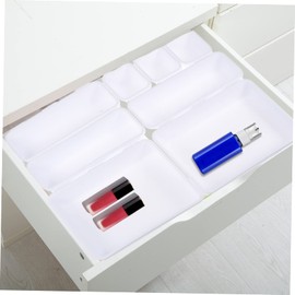 DOITOOL 8pcs Pp Material Bedroom Jewelry Storage Boxes Versatile Drawer Organizers White Household Container